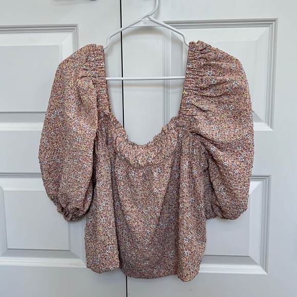 Sophie Rue Floral Blouse With Puffy Sleeves size medium - Picture 2 of 3